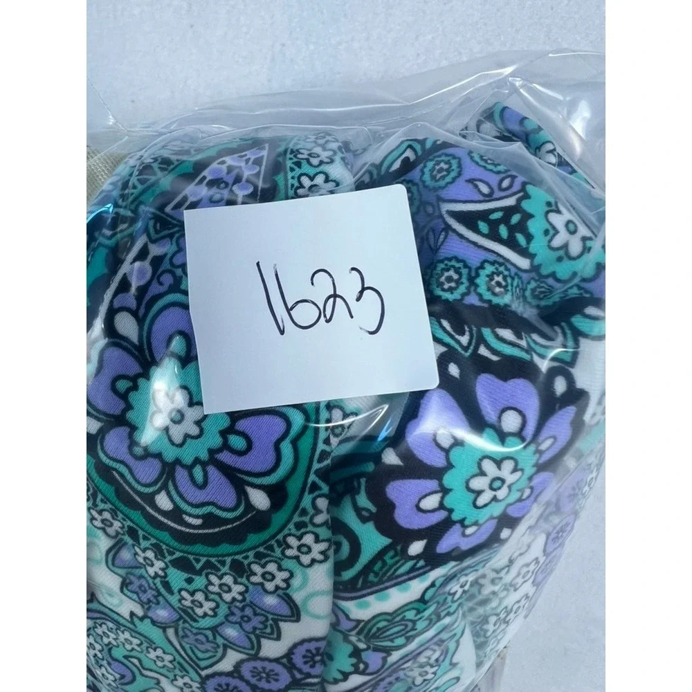 Fit 4 U One Piece Swimsuit W 12 Teal Purple Paisley Fit 4 Ur Tummy Ruched Beach - Picture 13 of 13